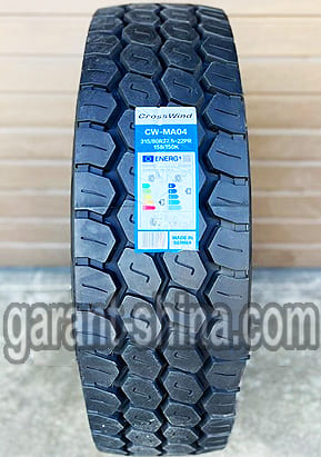 Cross Wind CW-MA04 (руль-карьер) 315/80 R22.5 158/150K 22PR - Фото реального протектора с этикеткой